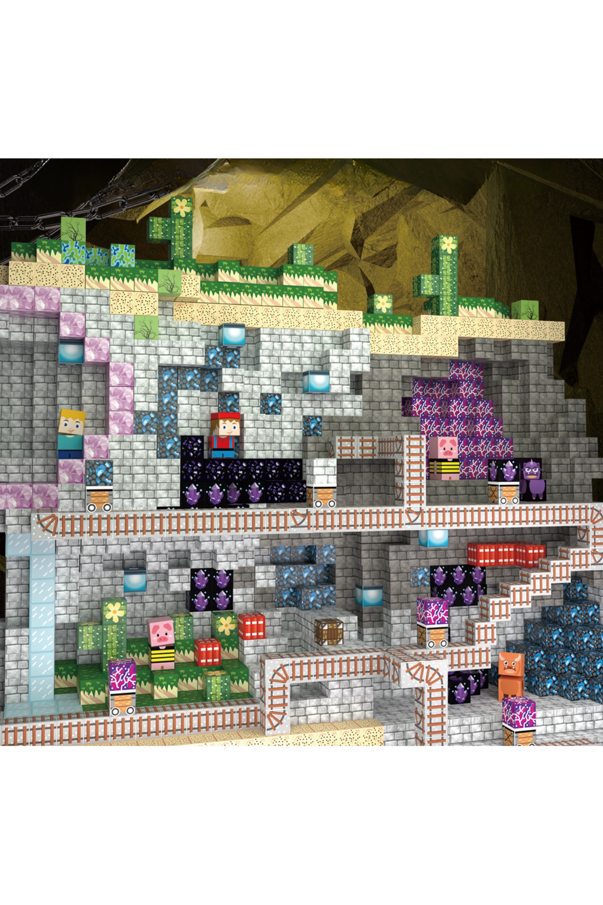 McBlok Minecraft Manyetik Küp Blok Yapı Taşı 100 Parça fotoğrafı 3 (önizleme)