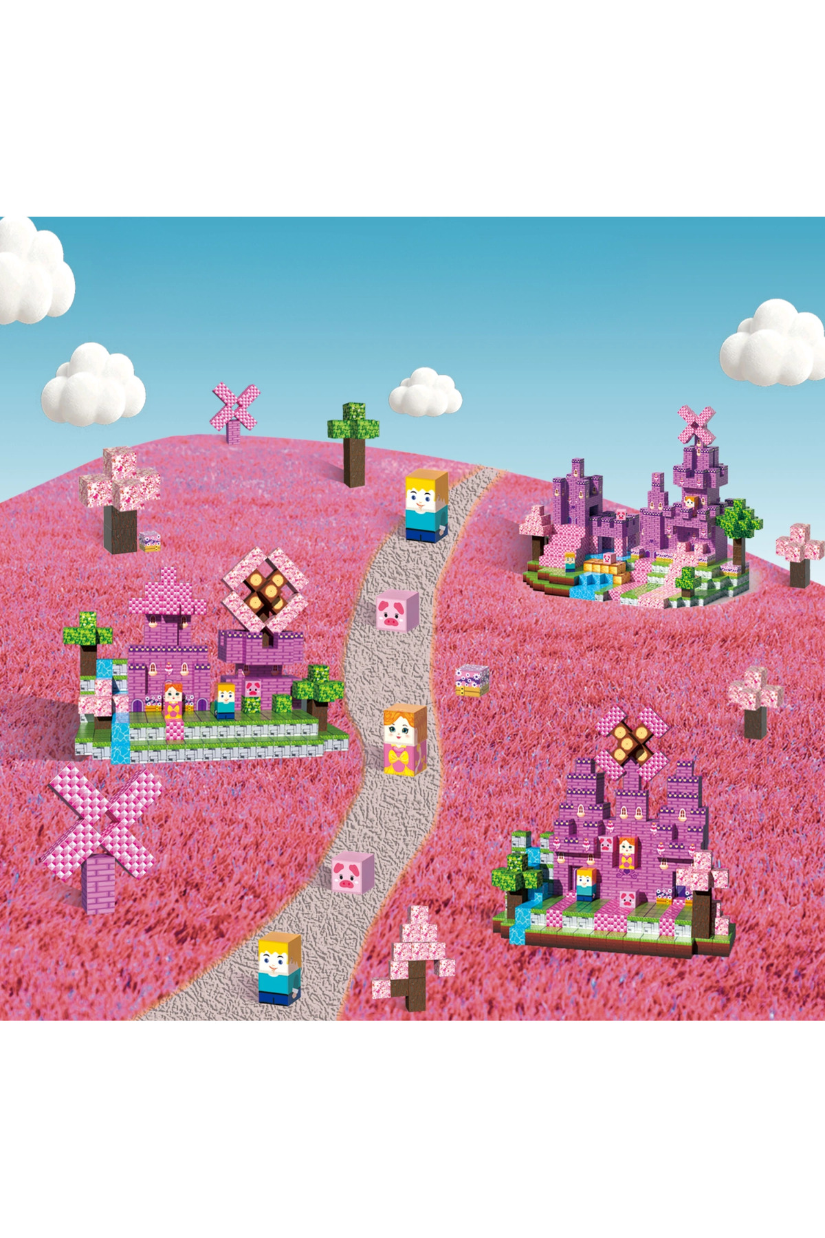 McBlok Minecraft Manyetik Küp Blok Yapı Taşı 100 Parça fotoğrafı 3 (önizleme)