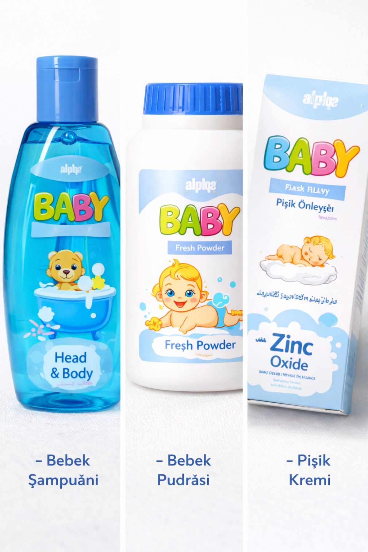 mini kanka Kız Bebek Erkek Bebek Alpha Baby Bag Bebek Bakım Seti – Eksiksiz Bebek Hijyen Seti fotoğrafı 3 (önizleme)