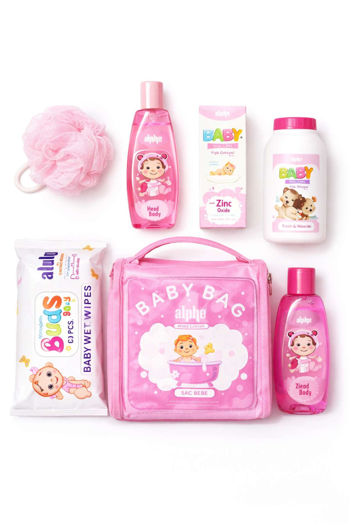 mini kanka Kız Bebek Erkek Bebek Alpha Baby Bag Bebek Bakım Seti – Eksiksiz Bebek Hijyen Seti fotoğrafı 2 (önizleme)