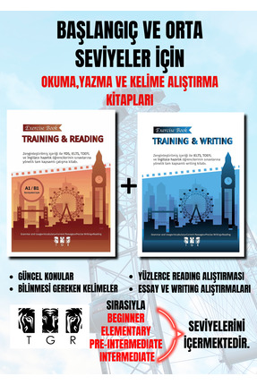 TGR PUBLICATIONS İNGİLİZCE ALIŞTIRMA SETİ (OKUMA VE YAZMA )- TEMEL VE ORTA SE...