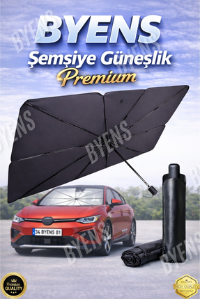 BYENS Araba Ön Cam Güneşlik Şemsiye Araba Cam Güneşliği Otomobil Güneşlikleri...
