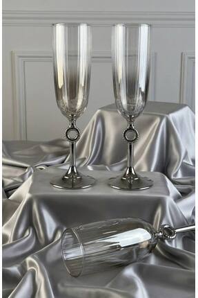 rova tr Ayça Serisi 6'lı Cam Titanyum Kaplama Lüks Ayaklı Modern Kadeh Set - ...