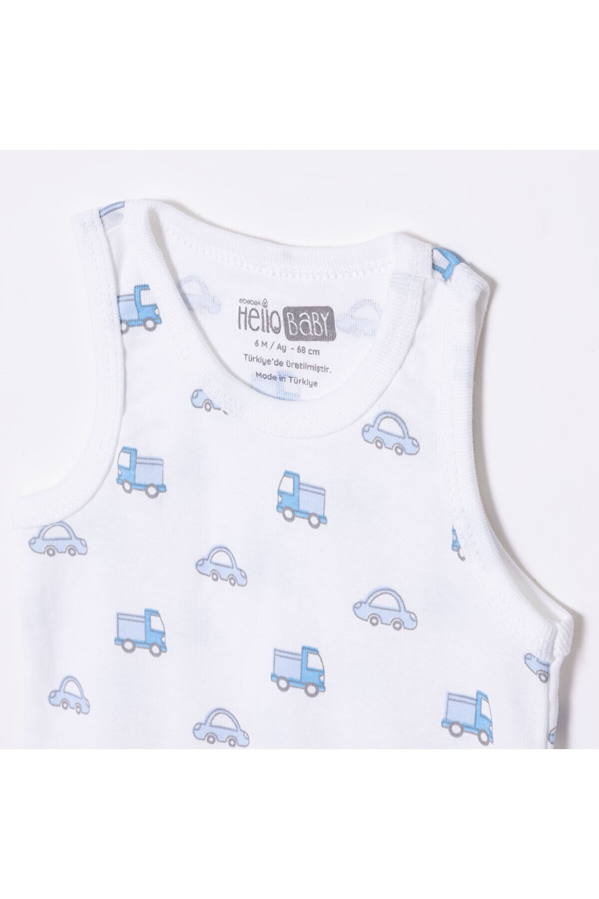 ebebek Hello Baby HelloBaby Erkek Bebek Body Zarf Yaka Atlet fotoğrafı 3 (önizleme)