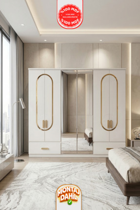 İMBAŞ Kardelen 6 Kapaklı Gardırop %100 MDF