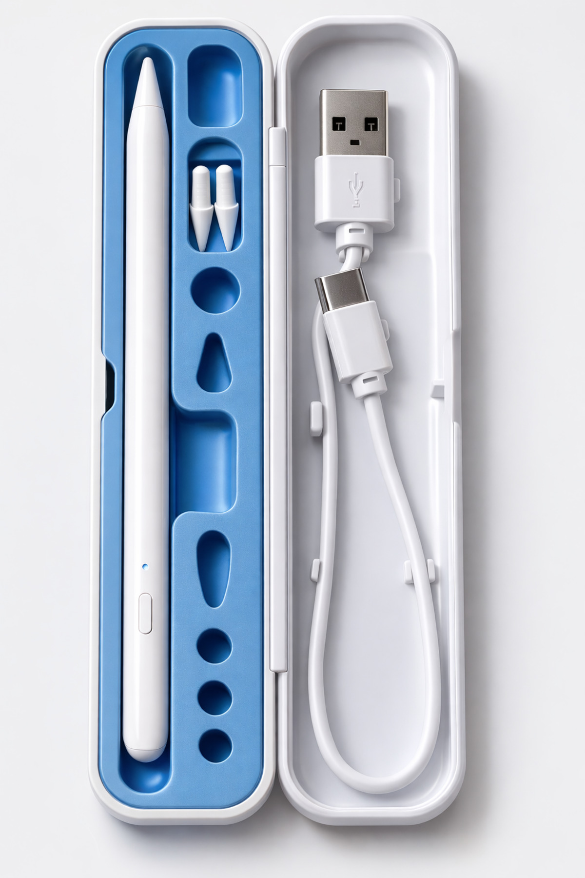 iPad Uyumlu Avuç içi Red Algılamalı Stylus Pencil Taşıma ve Saklama Kutulu Dokunmatik Çizim Kalemi