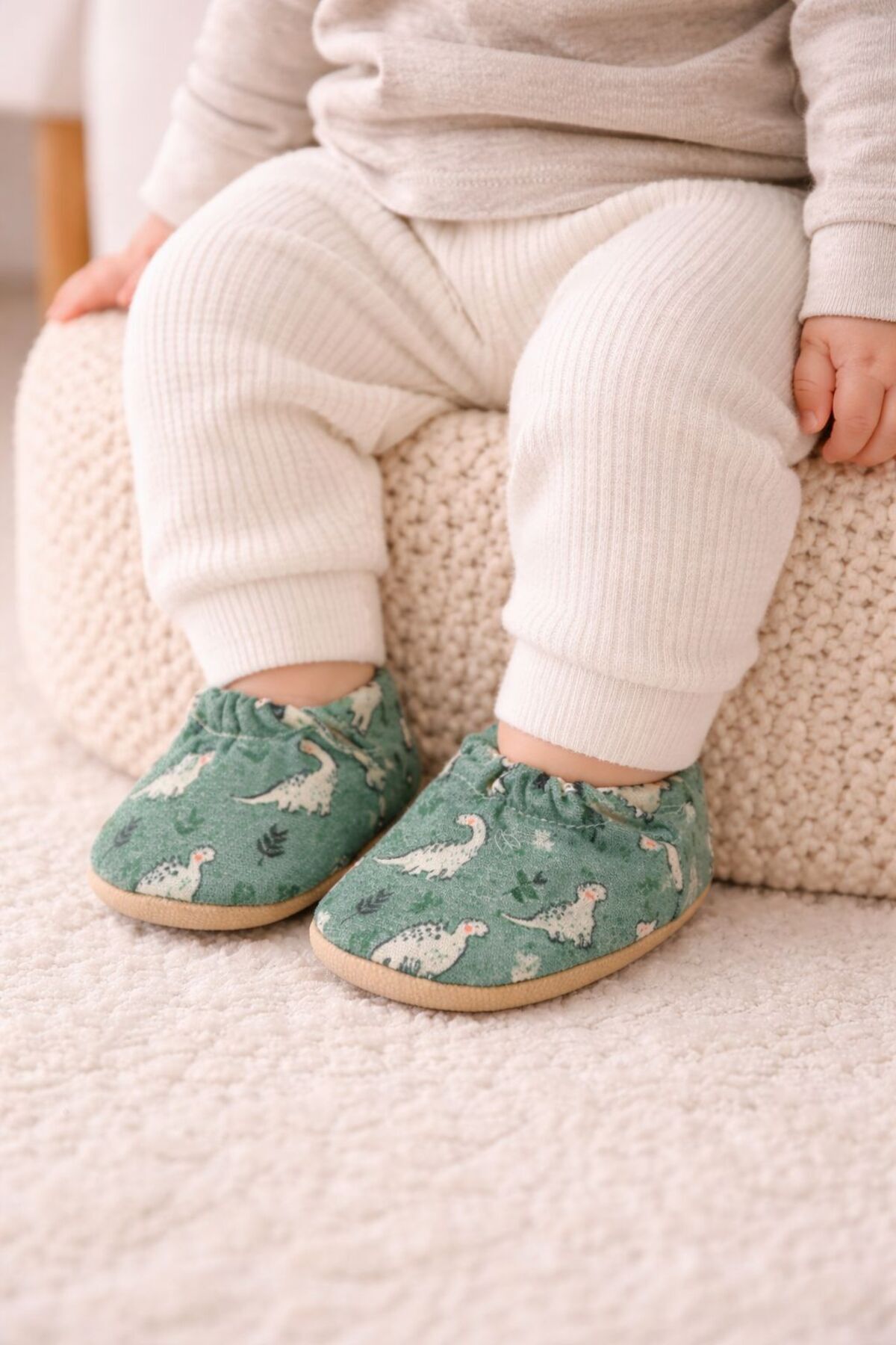 Pico Baby Kaydırmaz Tabanlı / Desenli Pamuklu Yazlık Bebek Patiği / Kreş Ayakkabısı /Esnek ve Yumuşak fotoğrafı 4 (önizleme)