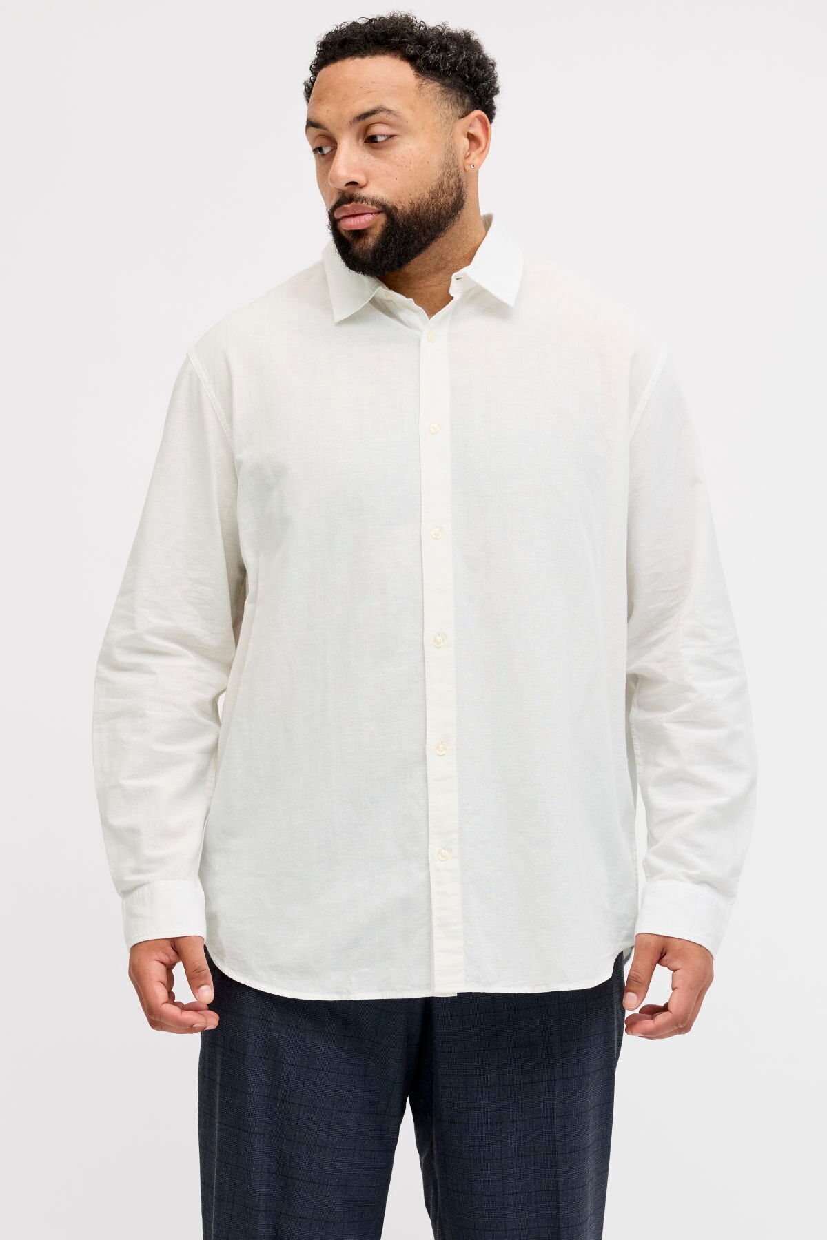 پیراهن آستین بلند سایز بزرگ - بریز جک اند جونز پیراهن بزرگ سایز Jack & Jones