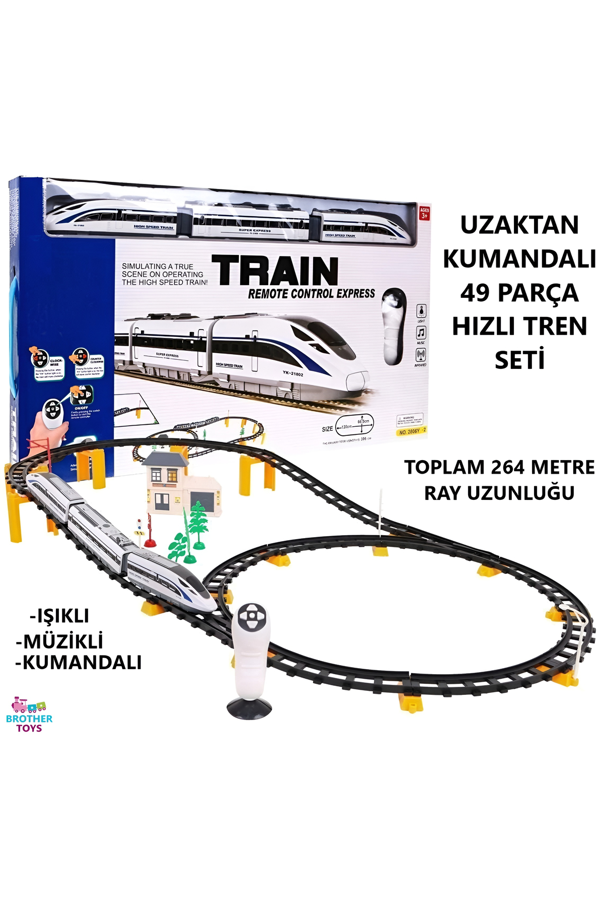 Brother Toys Uzaktan Kumandalı Manyetik 49 Parça Sesli Işıklı
