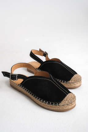 Marvela Kadın Hakiki Deri Espadril Günlük Sandalet