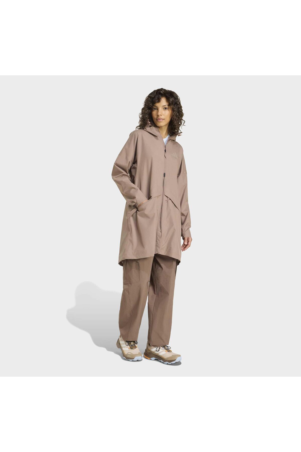 adidas Terrex Multi 2 Layer Climaproof Kadın Kahverengi Yağmurluk