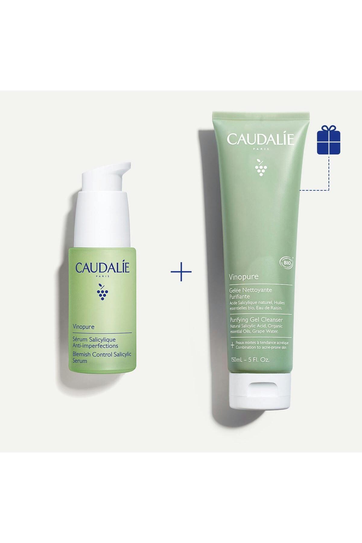 Akne Karşıtı Bakım Seti - Vinopure Serum 30ml + Temizleme Jeli 150ml — 578P1 — تصویر 2 از 3