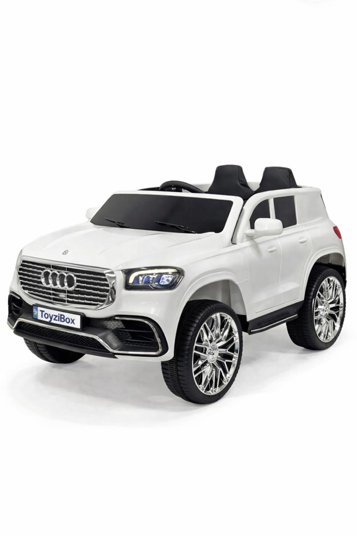 洋楽 Lil Shine Big Wheel Family G-Rap G-Luv ToyziBox Big Rover GT 12V Kumandalı Akülü Araba Beyaz – Çocuk