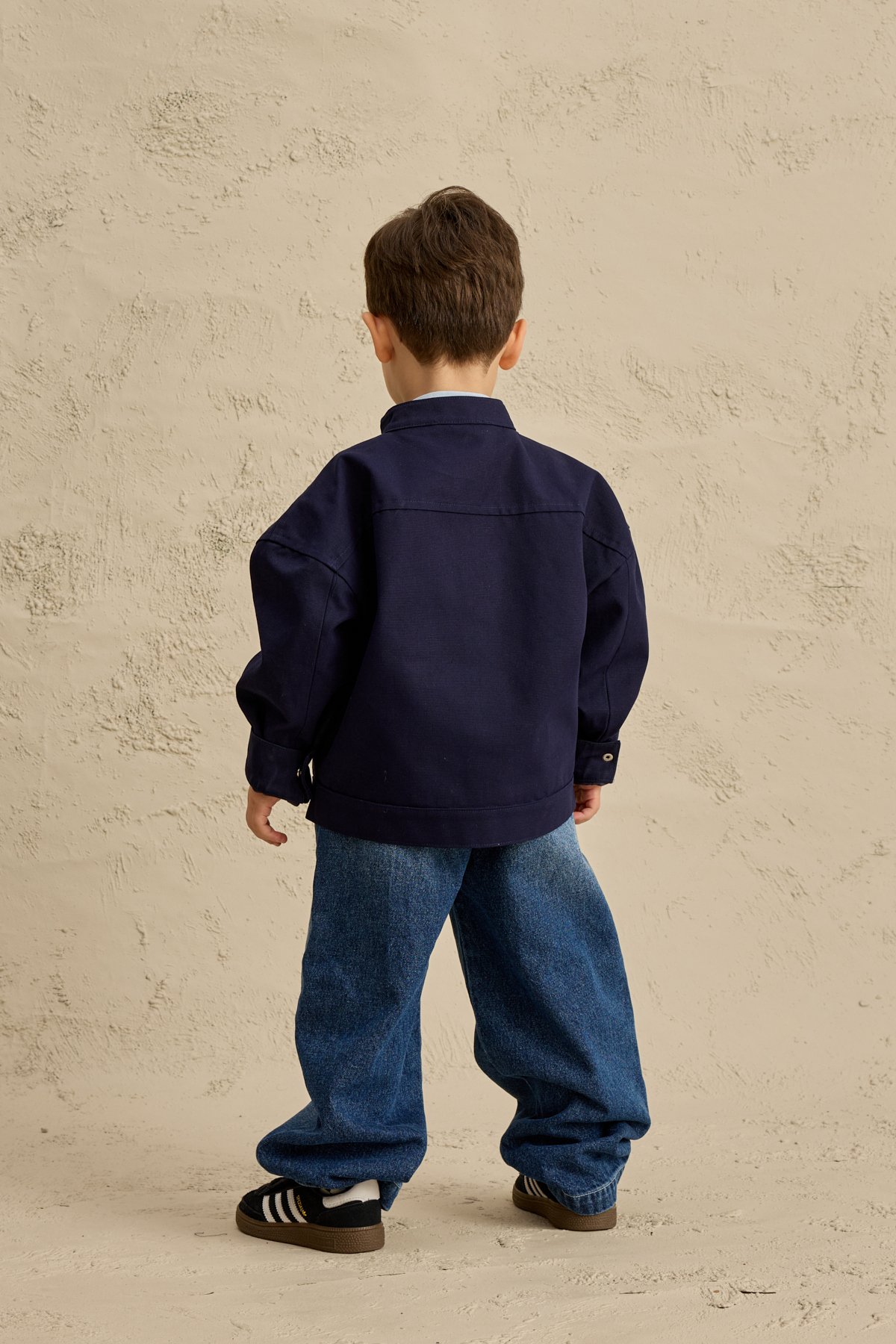 Fahhar Kids Oversize Kanvas Ceket Lacivert fotoğrafı 7 (önizleme)