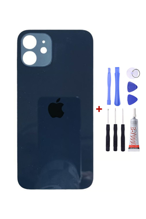Yedcom Iphone 12 Mavi Arka Cam Kapak Arka Pil Kapağı