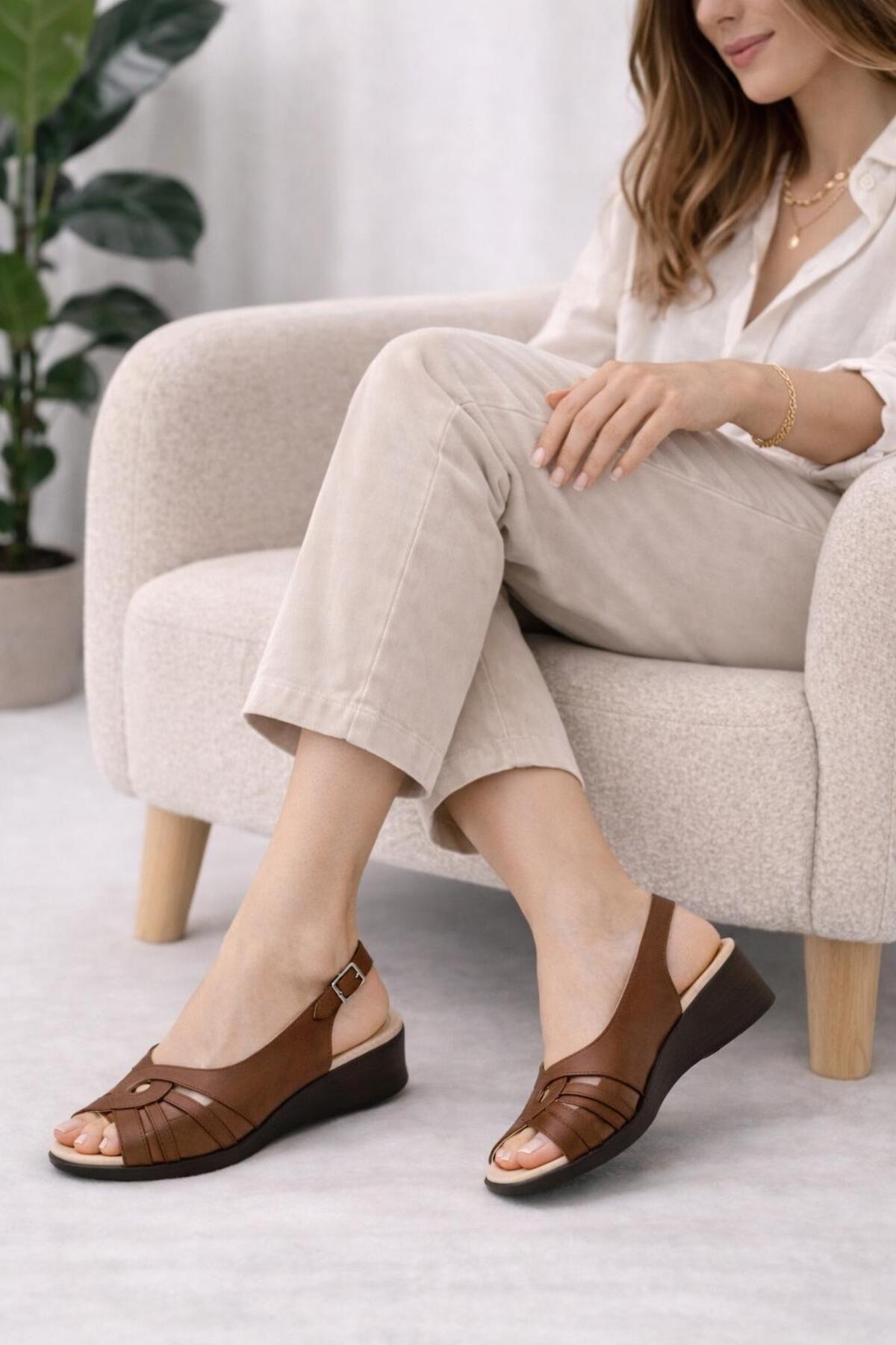 YADE MODA  Ortapedik Kadın Anne Sandaleti - Görsel 7