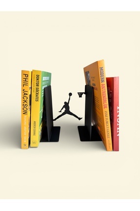 NozzleWorks Jordan Basketball Bookend – Basketbol Temalı Kitap Tutucu