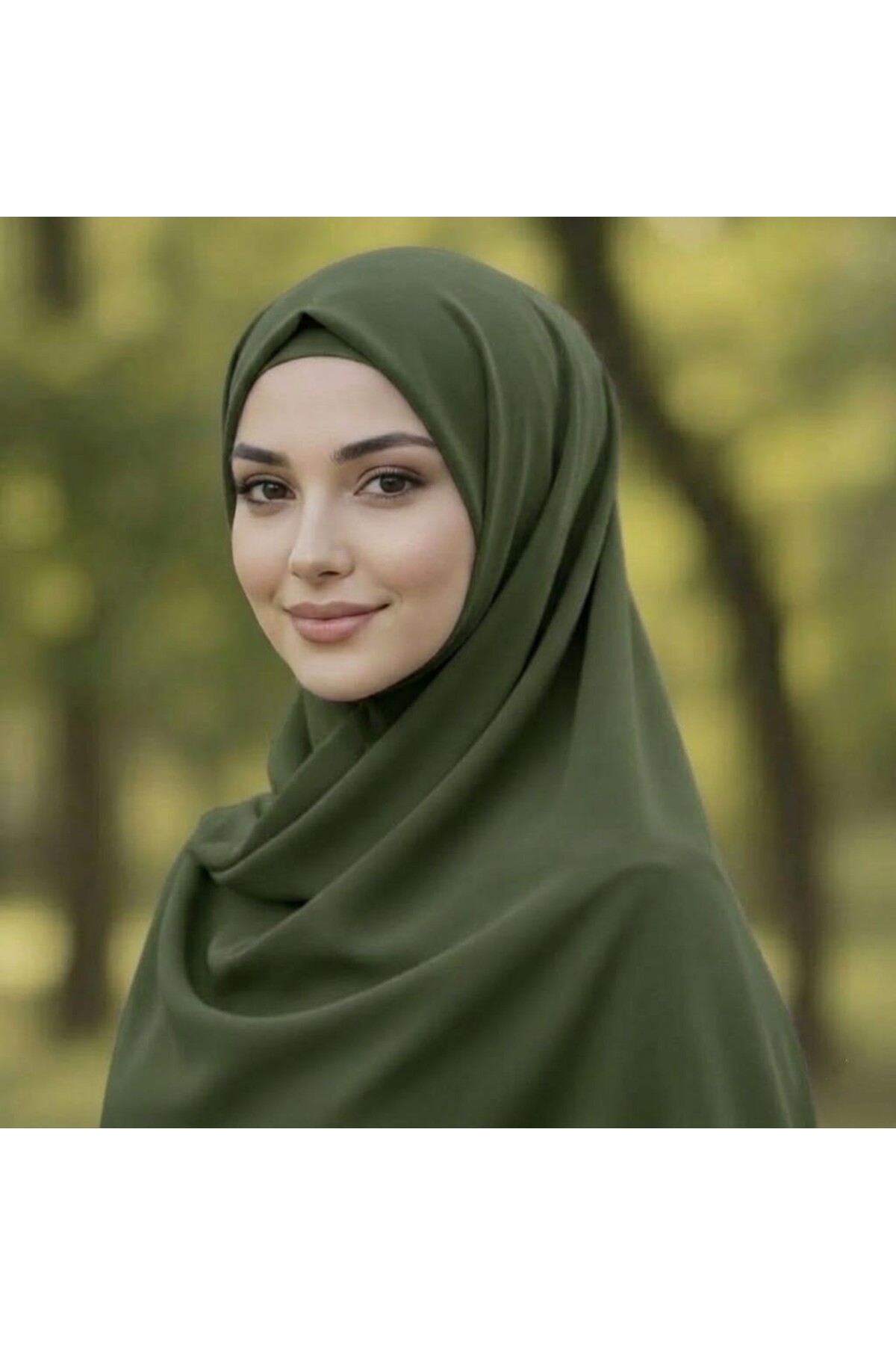 Hijab Medina Silk Scarf 120x120 Cactus Green