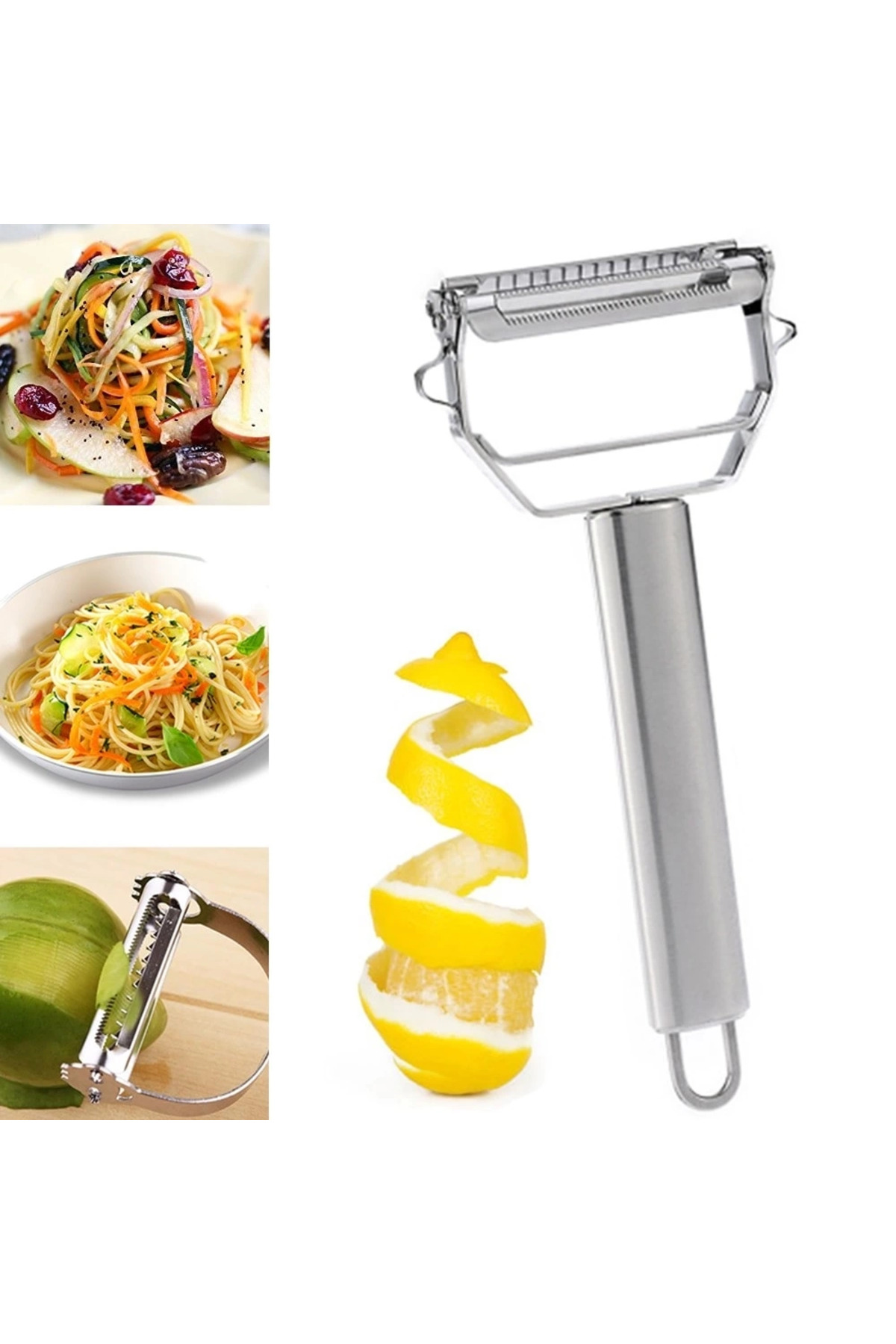 Alvo Store BUĞZ ÇİFT TARAFLI PRATİK MEYVE SEBZE SOYUCU DOĞRAYICI ( BUĞZ ) fotoğrafı 3 (önizleme)