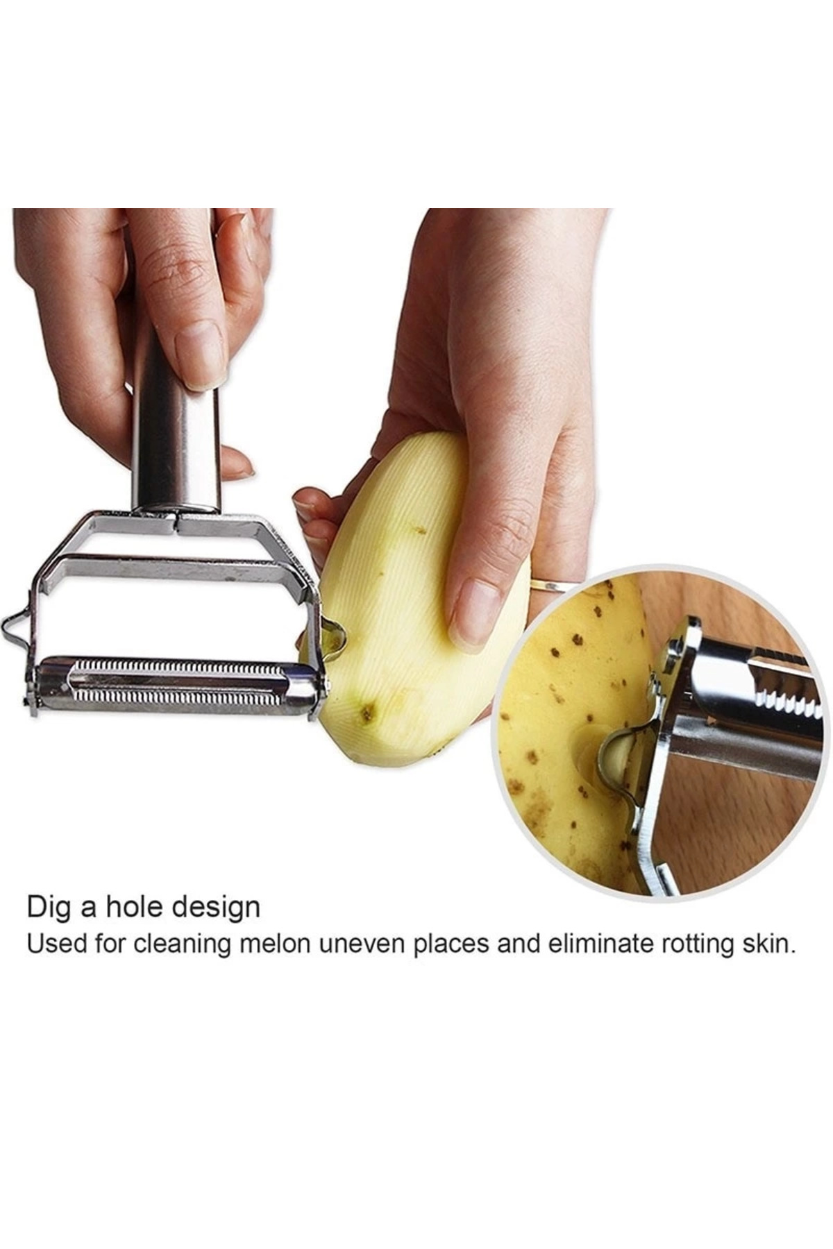 Alvo Store BUĞZ ÇİFT TARAFLI PRATİK MEYVE SEBZE SOYUCU DOĞRAYICI ( BUĞZ ) fotoğrafı 2 (önizleme)