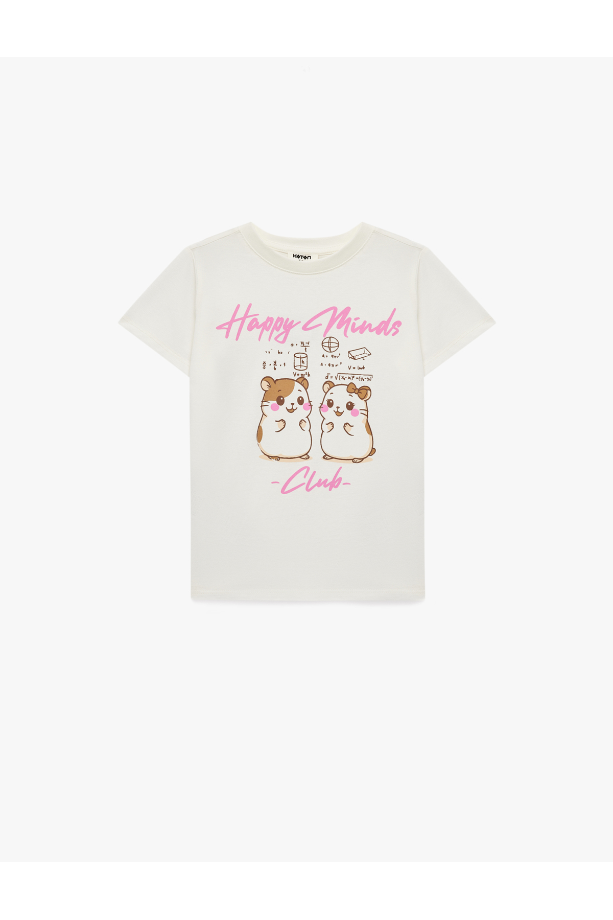 Koton Crop Top Manica Corta Per Bambine E Ragazze – Vestibilità Elasticizzata, Colore Ecru, 100% Cotone