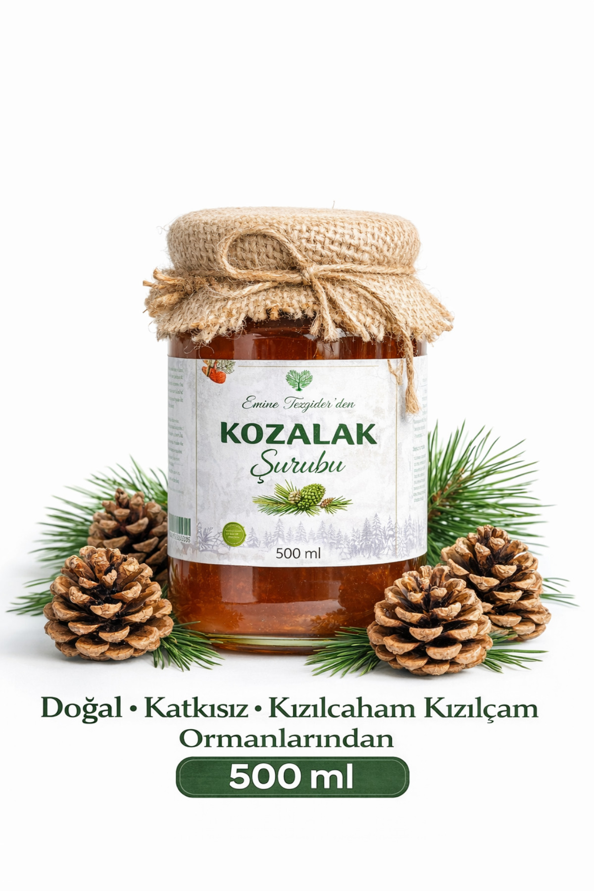 Emine Teyze Doğal Ürünler Çam Kozalak Şurubu 500 ml Doğal