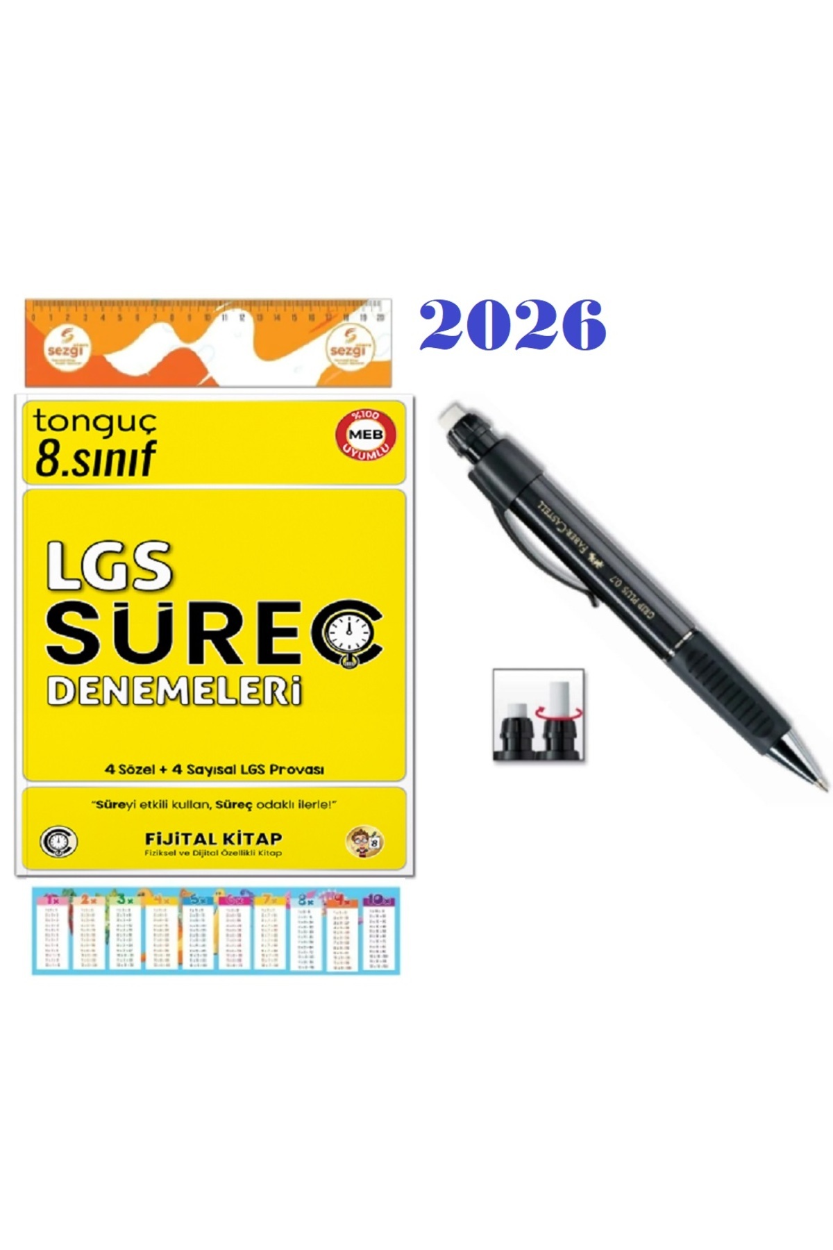 Tonguç Yayınları 8. Sınıf LGS Süreç Denemeleri ve Faber 0.7 Mm