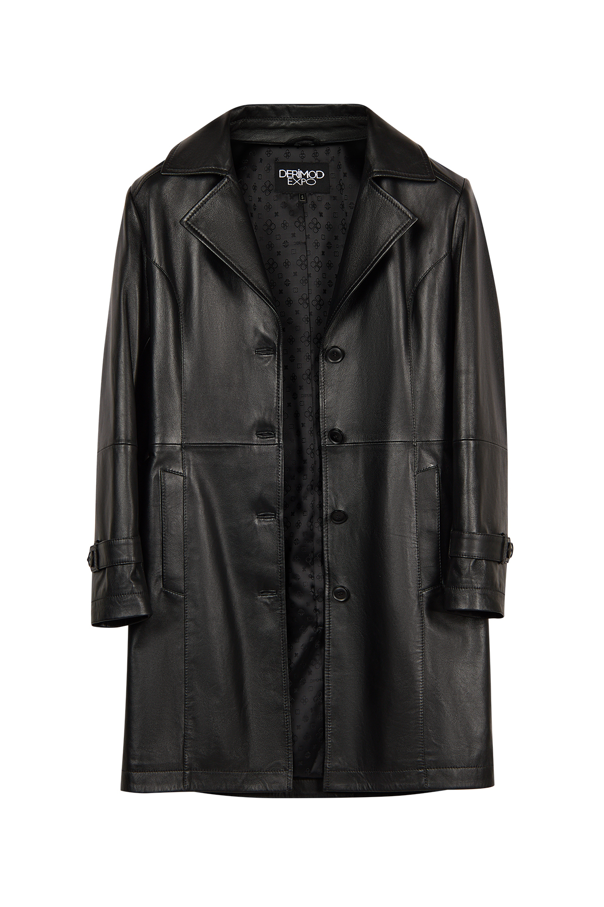 Derimod  Lilian Kadın Siyah Uzun Deri Kaban 26SGE56421M - Görsel 4