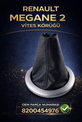 Oto Pusula Renault Megane 2 Vites Körüğü 2002-2009 Uyumlu Suni Deri Vites Kör...