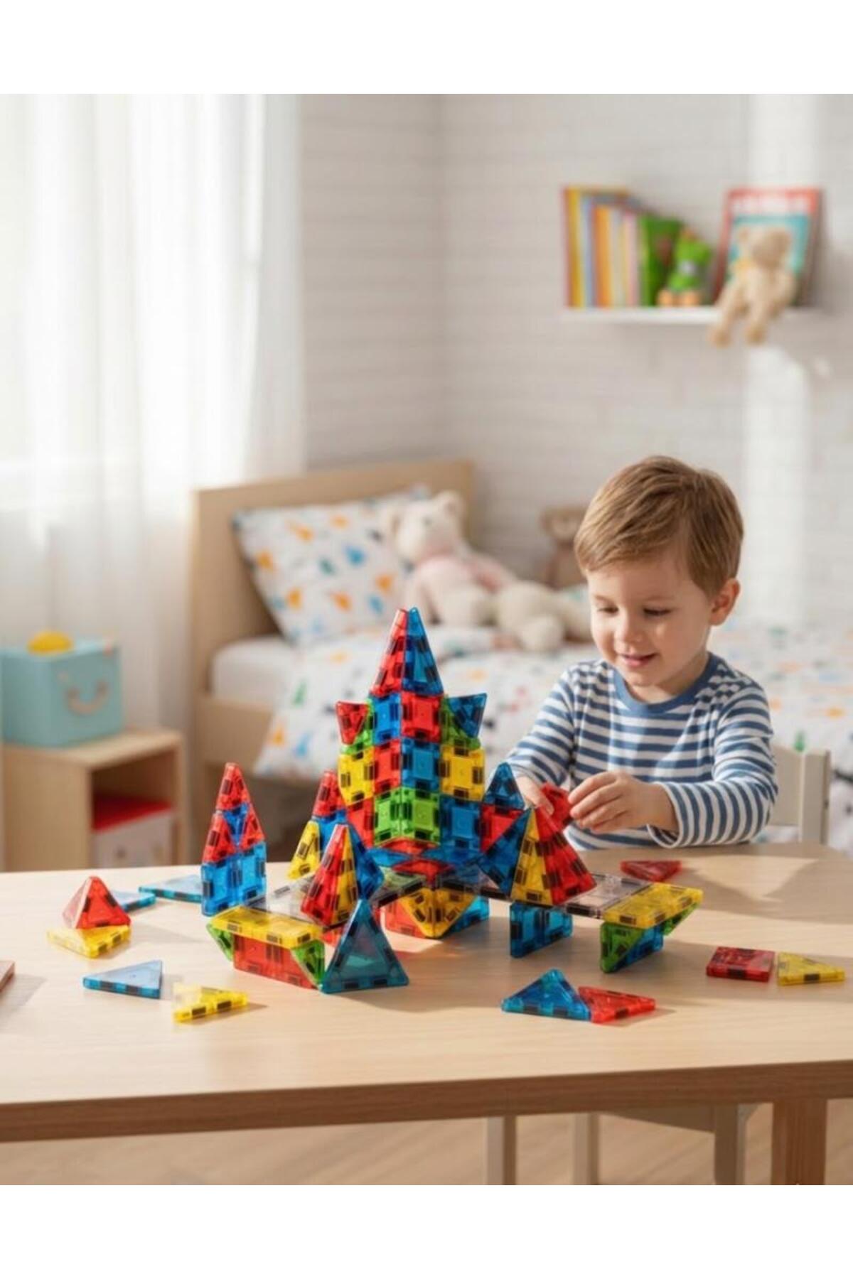 Tıfıl Toys Manyetik Yapı Blokları - 3 Boyutlu Mıknatıslı Yapı Oyun Seti 76 Parça fotoğrafı 5 (önizleme)