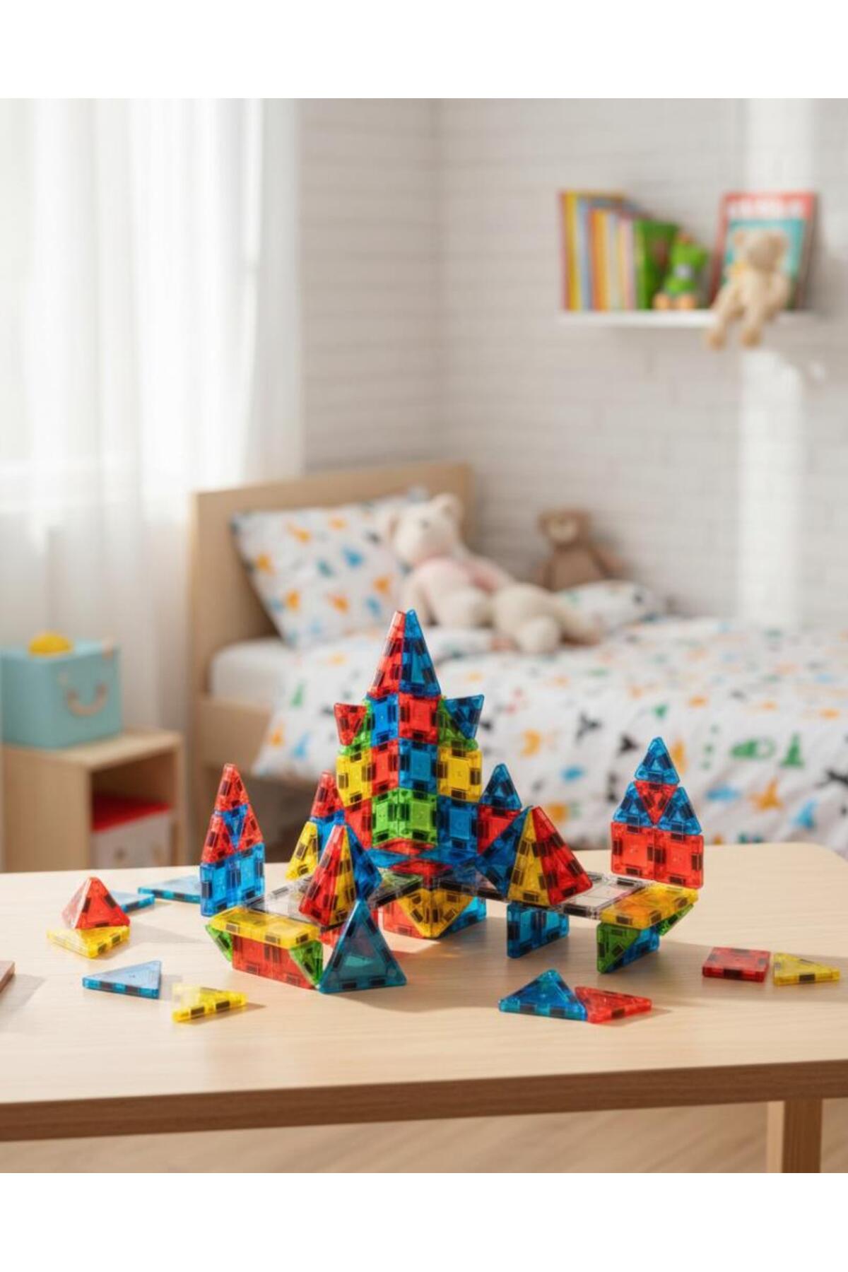 Tıfıl Toys Manyetik Yapı Blokları - 3 Boyutlu Mıknatıslı Yapı Oyun Seti 76 Parça fotoğrafı 4 (önizleme)