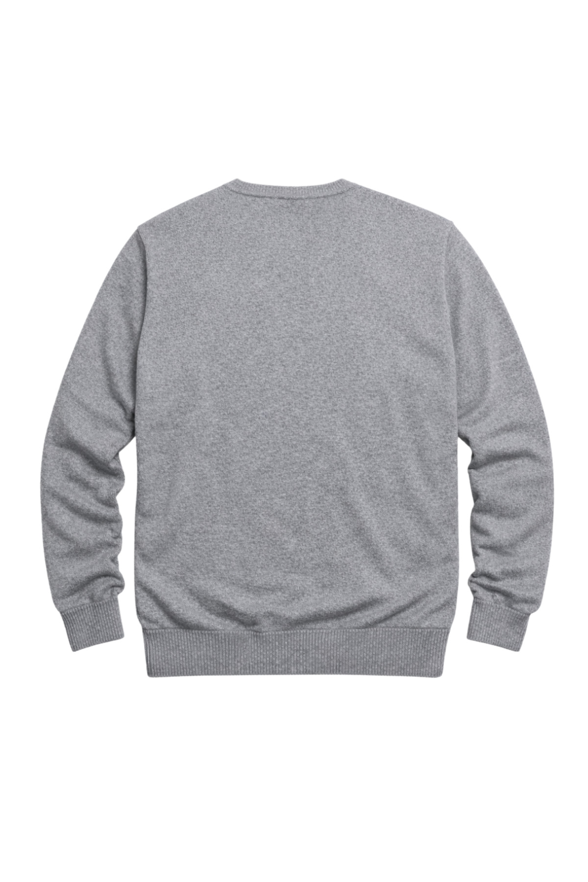 BattalModa Erkek Büyük Beden Füme V Yaka Triko Kazak 3XL-4XL-5XL-6XL görsel 5