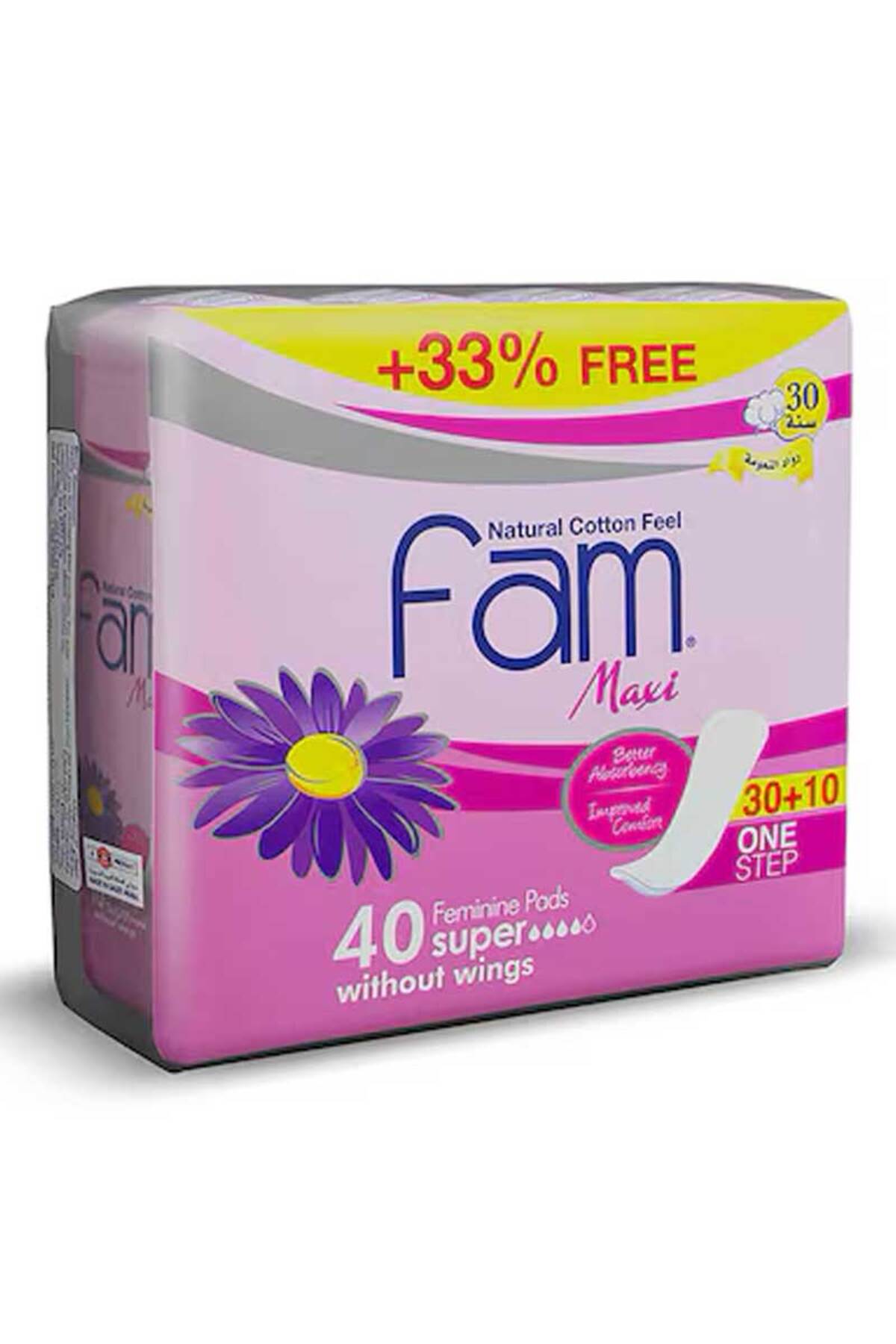 FAM SUPER WITH WINGS 30+10 PADS