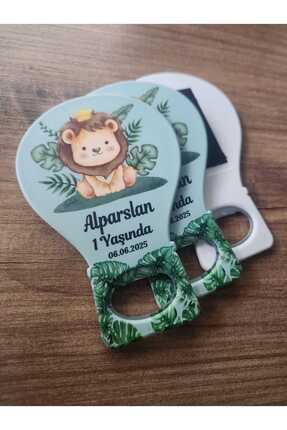 LecaTTe Aslan Tema Balon Açacak Magnet Yeni Doğan Bebek Mevlidi Doğum Günü He...
