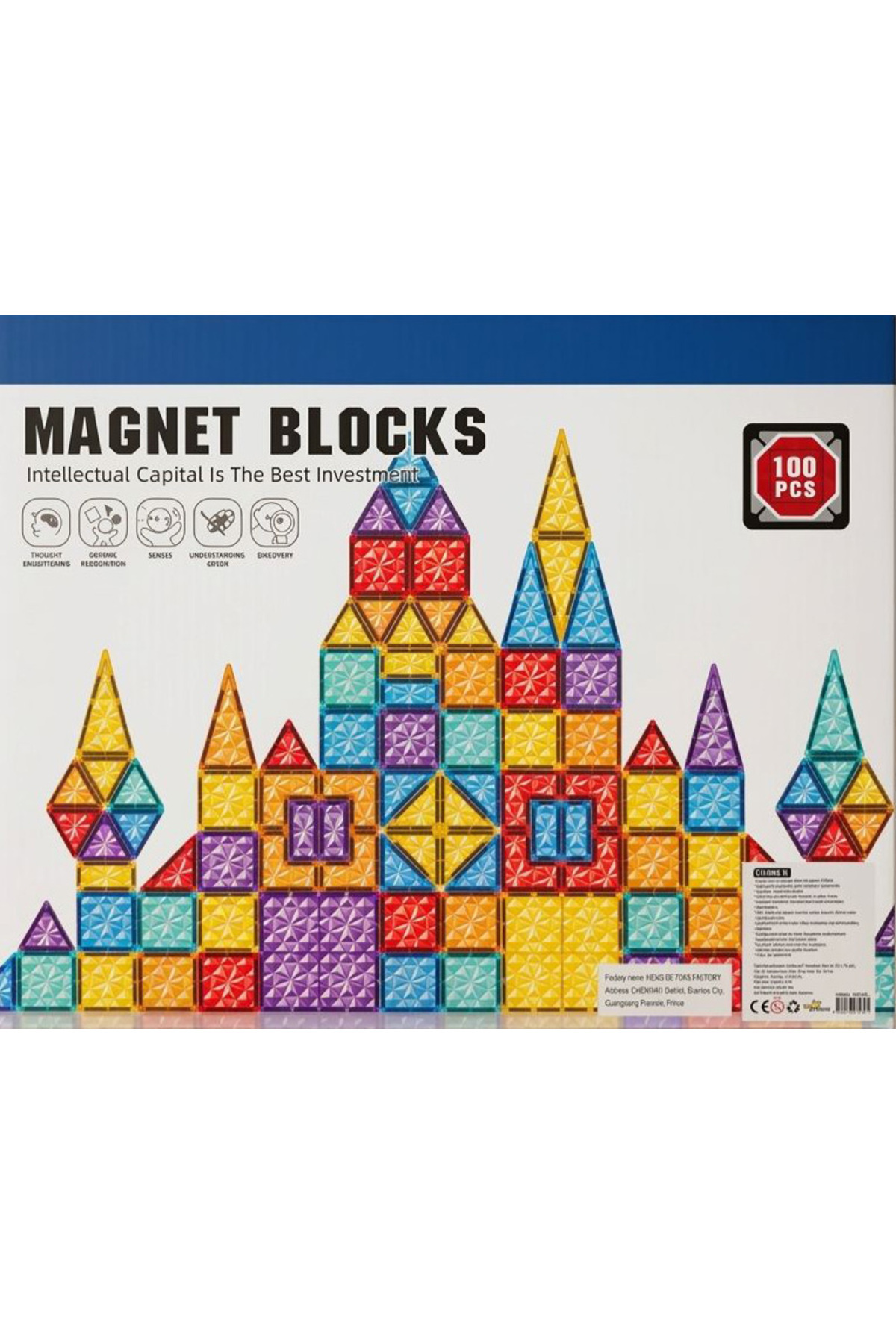 Tıfıl Toys Renkli Geometrik Şekilli Manyetik Yapı Blokları - 3 Boyutlu Mıknatıslı Yapı Oyun Seti fotoğrafı 2 (önizleme)