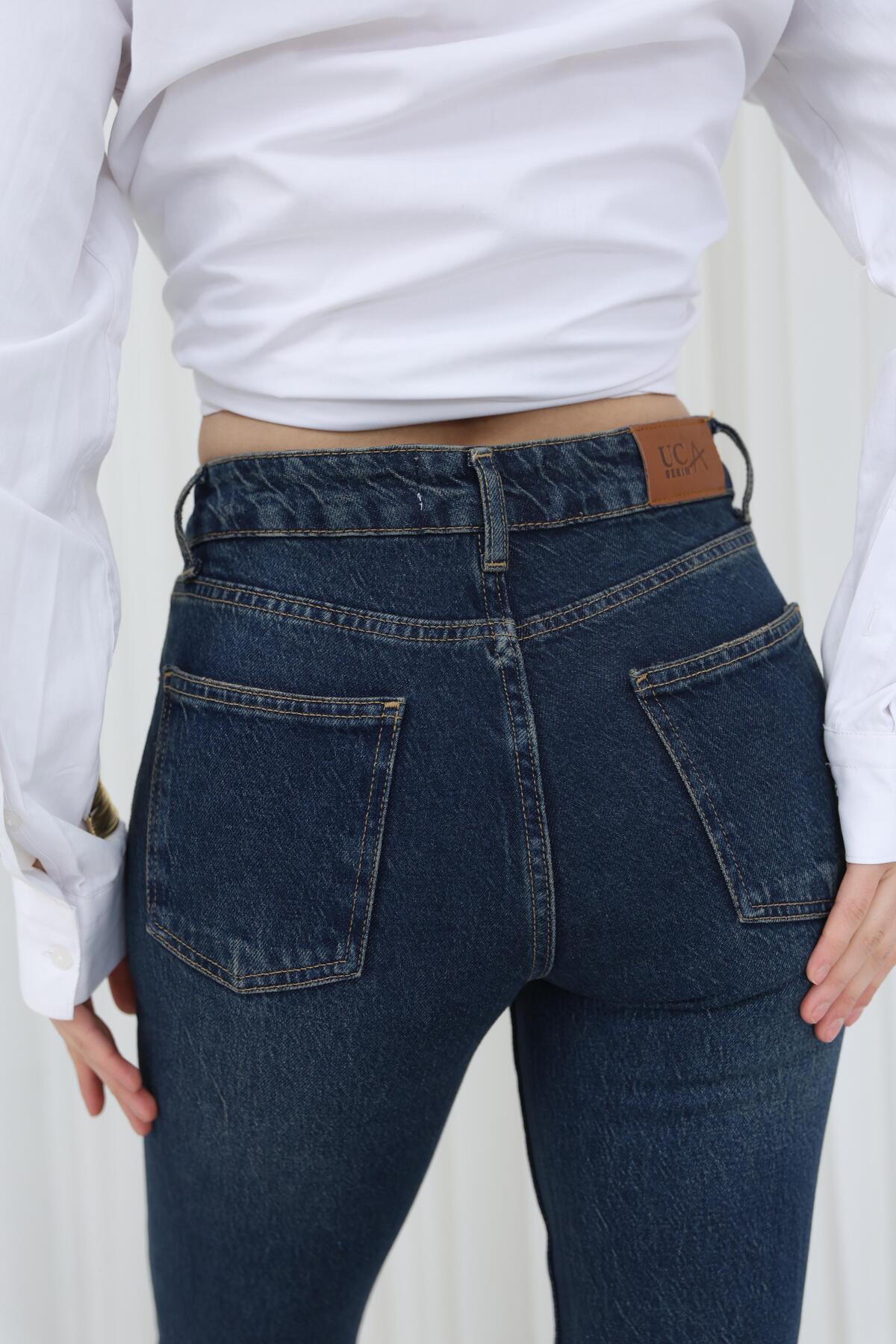 شلوار جین با کمر بلند زنانه UCA JEAN مدل Comfort Lycra Flare Jean 8