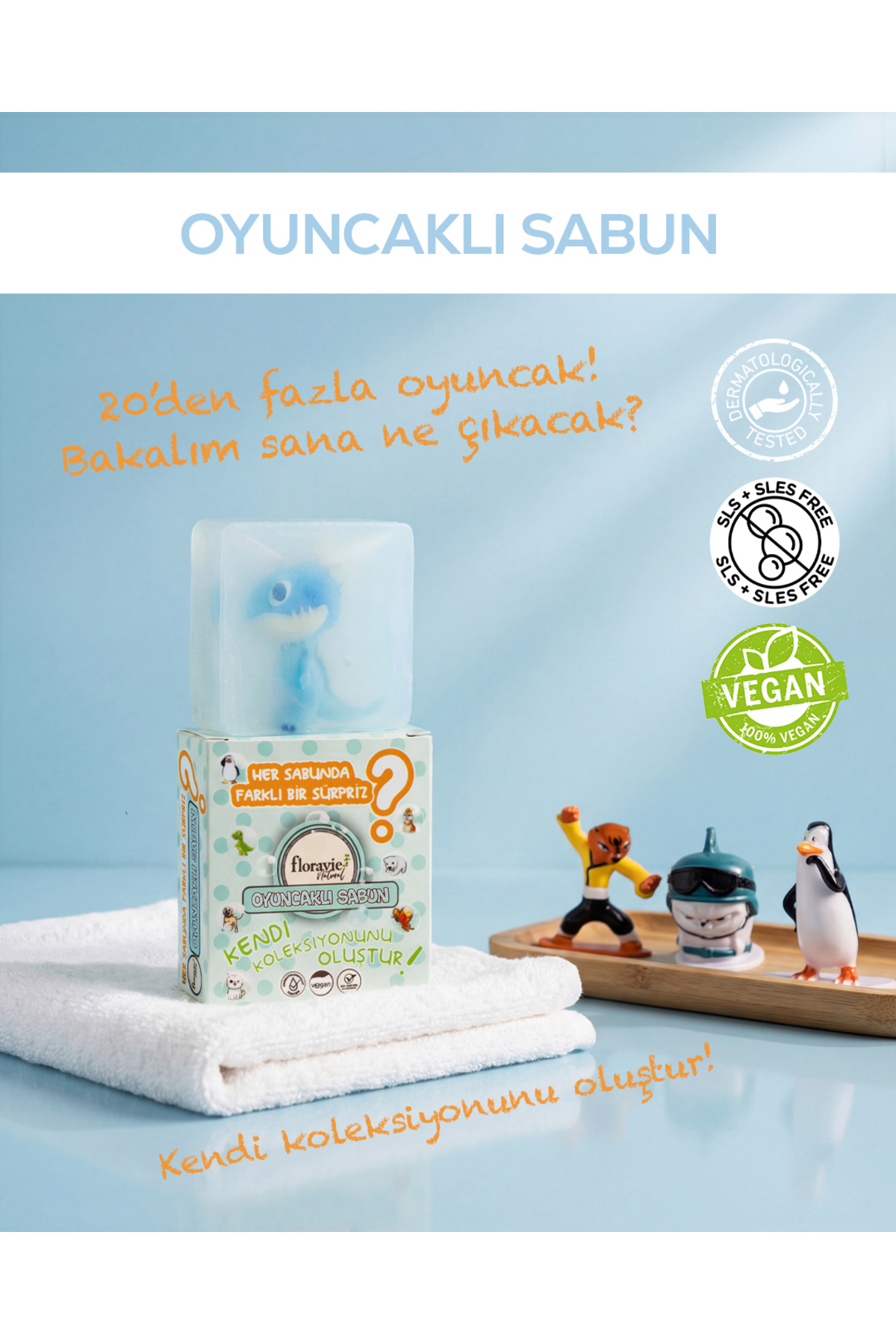 Floravie Natural Sürpriz Oyuncaklı Sabun Sls-Sles İçermez