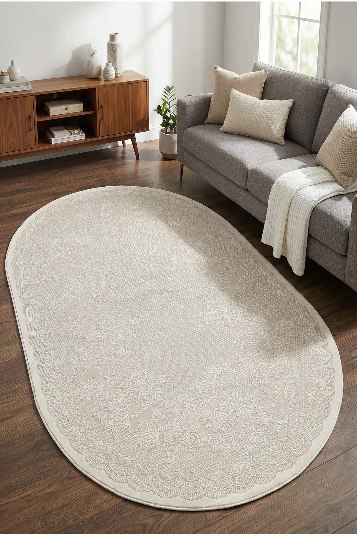 Amatis Modern Cream Carpet Soft Textured K event Cleanable Woven Carpet Living Room Kitchen Bedroom Young Room