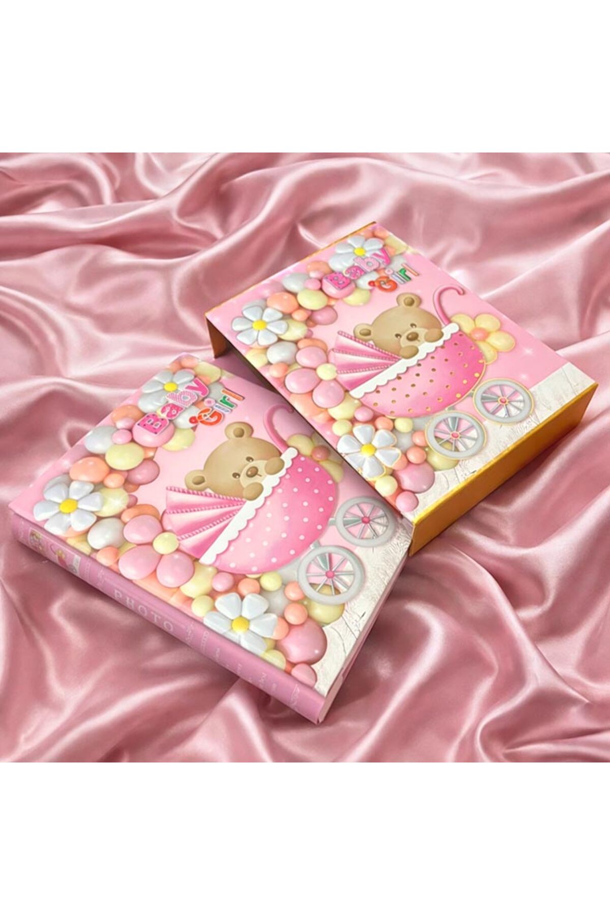 Nobbystar 200’lük Balonlu 10x15 Kutulu Pembe Kız Bebek Fotoğraf Albümü fotoğrafı 4 (önizleme)