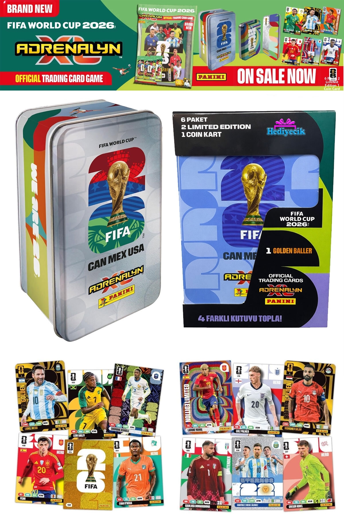 hediyecik Panini World Cup Fifa World Cup 2026 Adrenalyn XL Mega