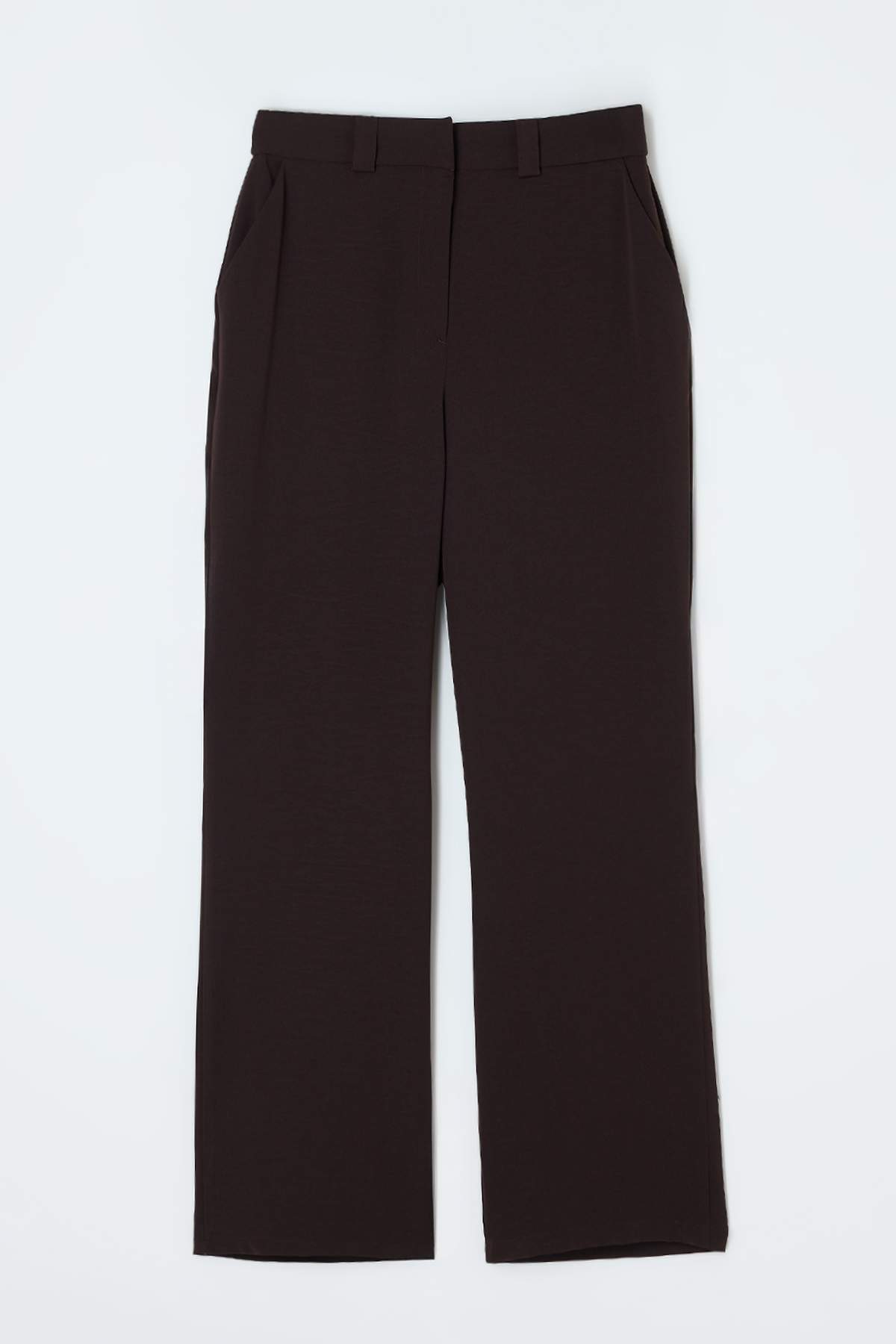 Trendyolmilla  Wardrobe Essentials Kahverengi Straight Fit Büyük Beden Dokuma Pantolon TBBSS26AR00017 - Görsel 4