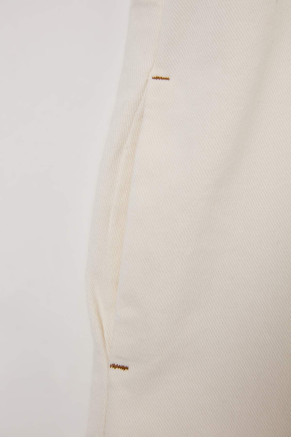 Trendyolmilla  Ekru %100 Pamuklu Mini Denim Elbise TWOSS26EL00215 - Görsel 7