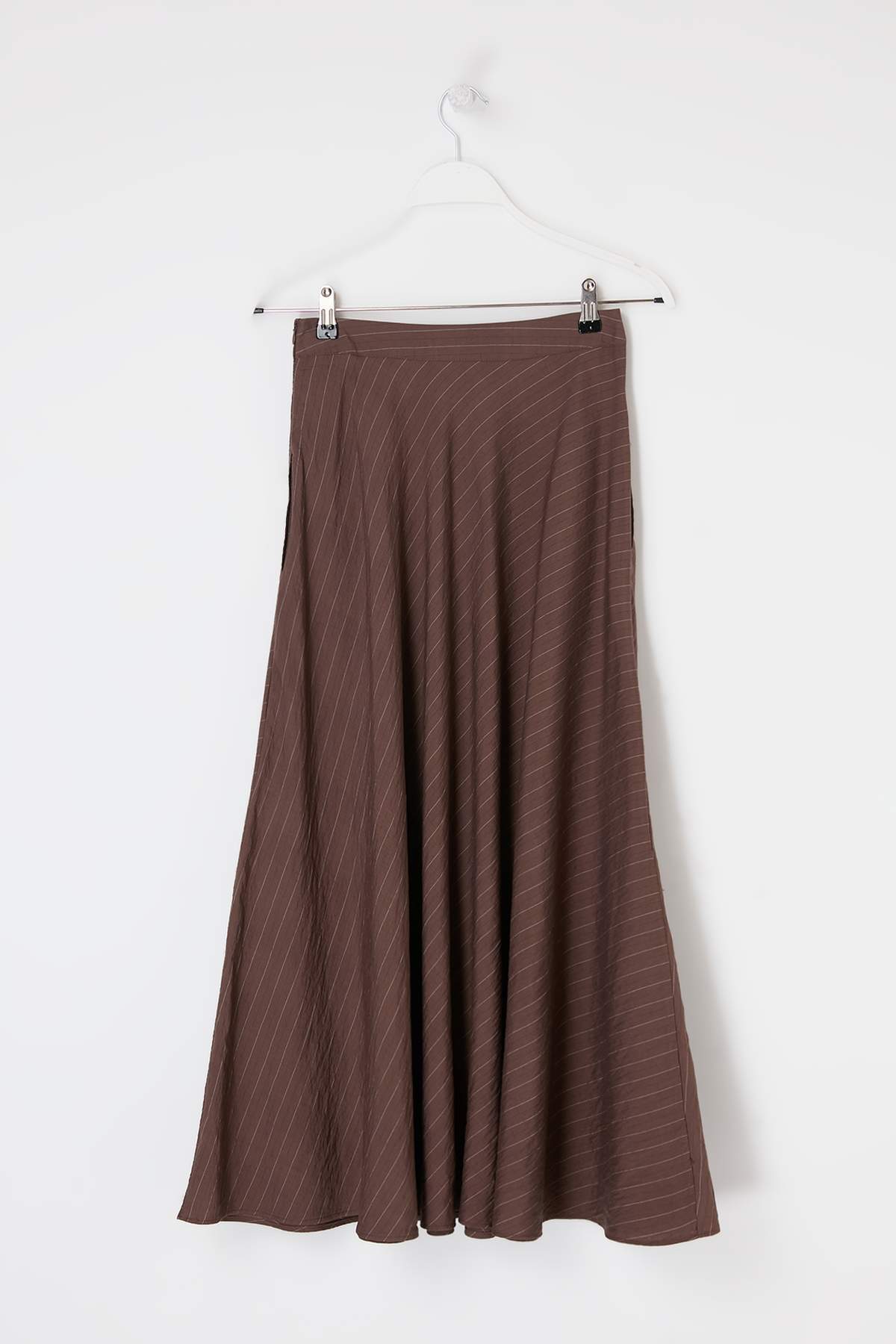 Trendyolmilla  Kahverengi Çİzgili Etek TCTSS26EE00032 - Görsel 6