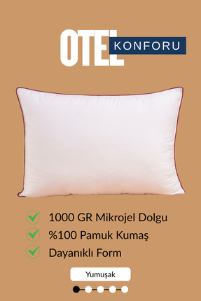 PRIMEPATH Jacquard Deluxe Microgel Dolgulu Jakarlı Yastık – Otel Tipi Lüks Ko...