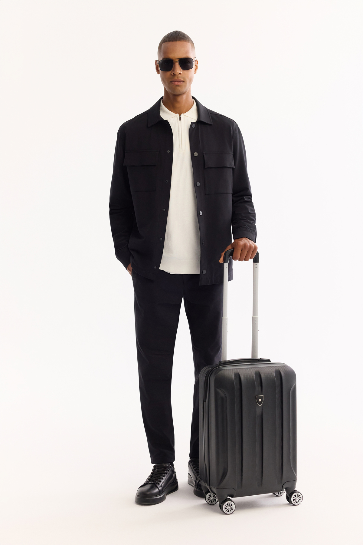 Avva  Erkek Siyah Klasik Yaka Hızlı Kuruyan Non-Iron Comfort Fit Gömlek Ceket A52Y2118 - Görsel 8