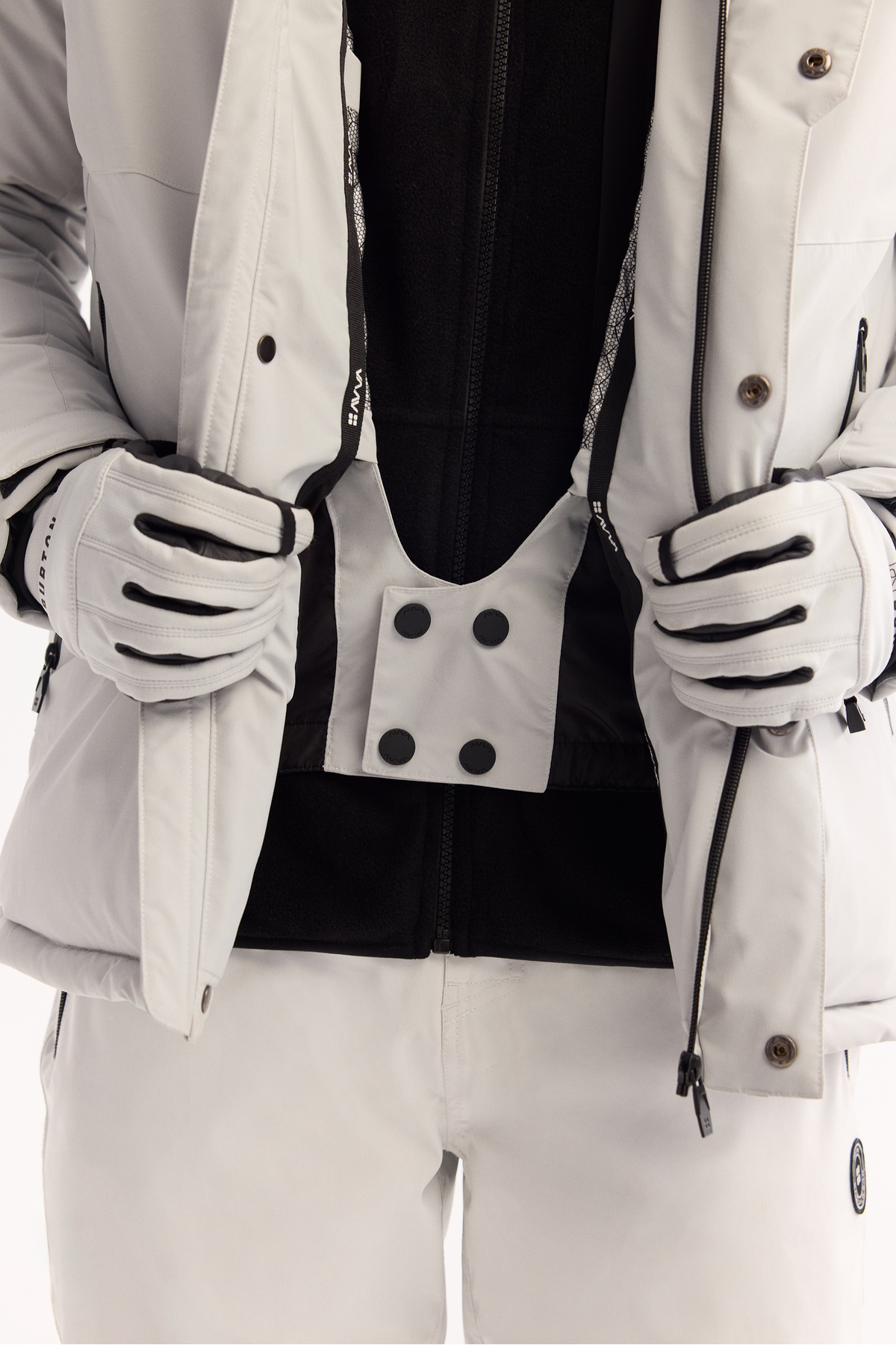 Avva  Erkek Gri Kapüşonlu Su İtici Rüzgar Geçirmez -15°C Dayanıklı Şişme Kayak Montu A52Y6161 - Görsel 2