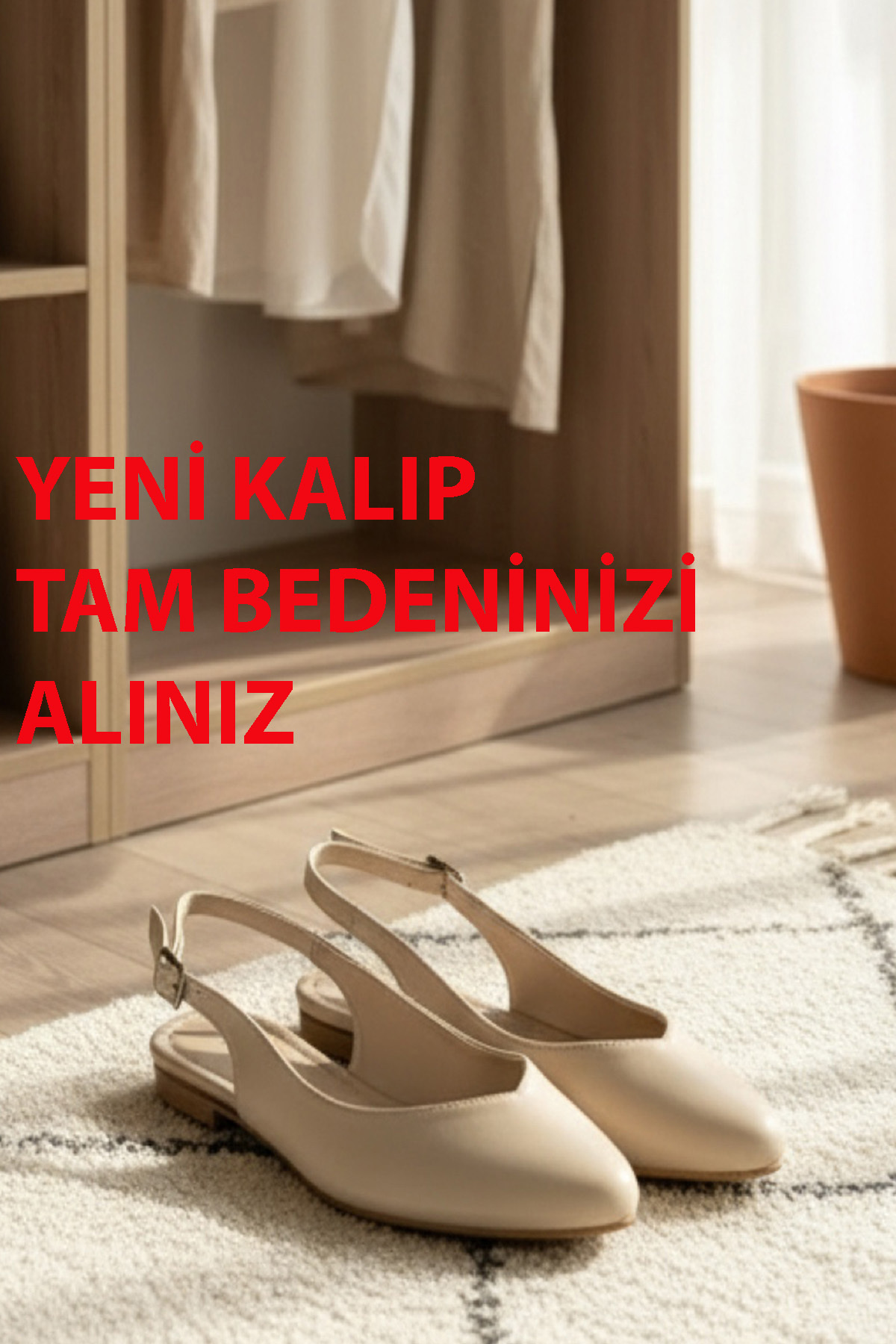 Preshley  Kadın Misty Krem Cilt Arkası Acık Sivri Burun Günlük Babet - Görsel 6