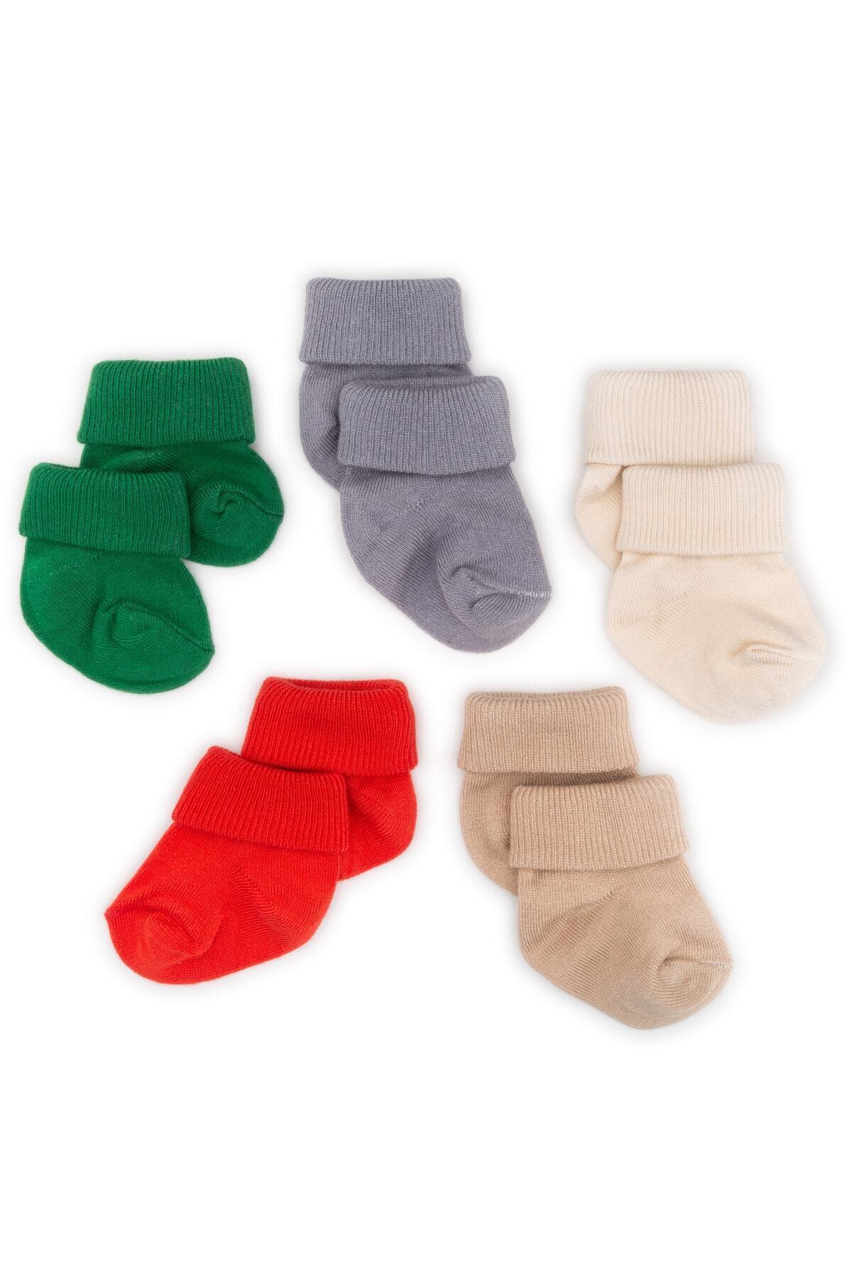 Novibaby 5'li Bambu Yenidoğan Bebek Çorap I Winter I Kız Erkek Bebek Çorabı fotoğrafı 6 (önizleme)