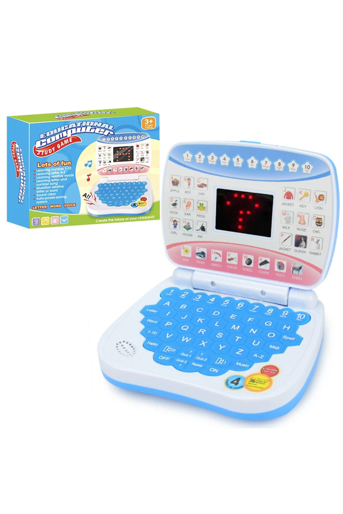 Choice SKY BLUE English Learning Small Laptop Toy for Children.Kids. Boys and...