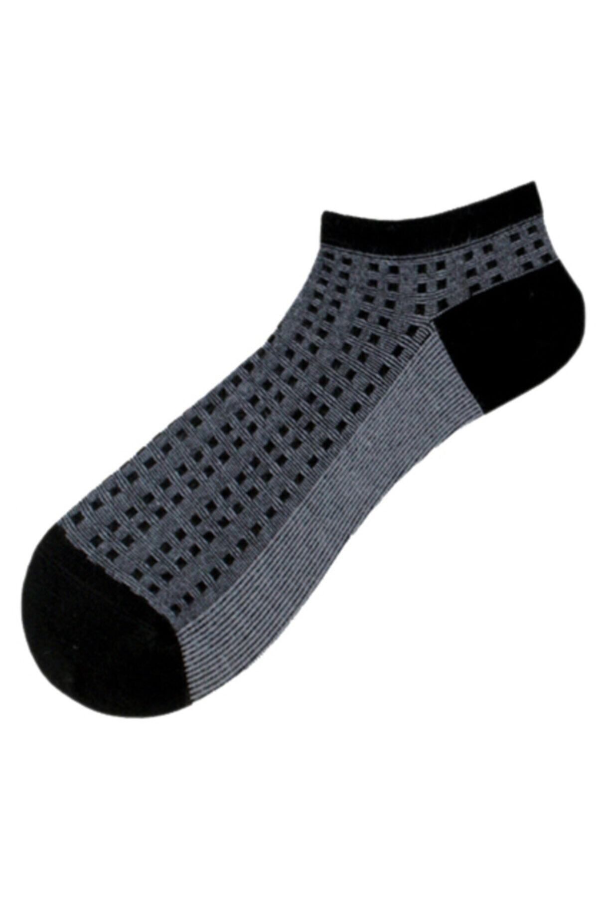 DAYCO  Premium Dikişsiz Erkek Bambu Patik Çorap 6'lı Jakarlı Asorti Set - 41-45 - 10500-J - Görsel 7